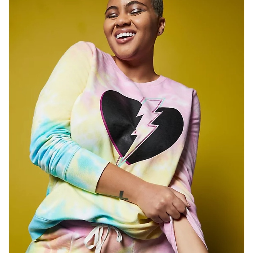 NWT Lovesick Heartbreaker size 0 tie dye sweatshirt from Torrid